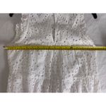 AQUA  Dress White Eyelet Ruffle Tiered Sleeveless Mini Dress -‎ Women's Medium Photo 4