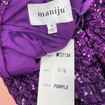 Maniju NWT Purple Glam Party Black Tie Open Back Sleeveless Maxi Dress Photo 7
