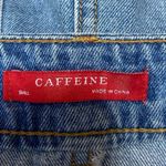 Caffeine Blue Distressed Frayed High Waisted Mini Denim Jeans A-Line Skirt Sz S Photo 3