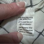 Mine Off The Shoulder White & Black Grid Pattern Long Sleeve Top Size Medium Photo 9