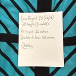 Catherines 2X (22/24) Teal and Black Striped Maxi Dress Blue Photo 3