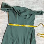 Birdy Grey Birdy Gray Women Small Mia Green Satin Off Shoulder Strapless Floor Length Dress Photo 3