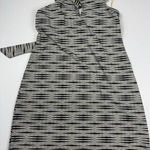 Athleta  Printed Kiki Swim‎ Dress Women's M Black Gray Strappy Built In Shelf Bra Photo 0