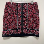 Talbots  Red Black Paisley Bandana Print‎ Skirt 16P NWT Photo 2