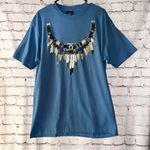 Diamond Dust Vintage Single Stitch Native American Graphic Tee NWT‎ Size Large Blue Photo 0
