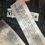 ZARA  Faux Leather Black Shorts Belted large Photo 4