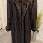 Elegant Brown Fur Coat Size 6 Photo 0