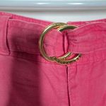 Ralph Lauren Lauren  Pink Linen Belted Bermuda Shorts Size 14 Preppy Coastal Photo 3