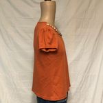 Crystal Kobe Orange Top With Wood Beads and Rope Size M Photo 8