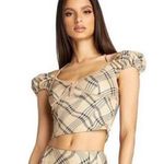 I am gia I.AM.GIA Carmel Top - Tan Check - XL Photo 11