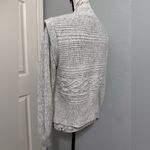 Loft Gray Crew Neck Sweater with Textured Knit Photo 4