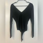 Abound NWT  Long Sleeve Black Metallic Bodysuit Size Medium Nordstrom Photo 8