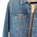 NEW Mother Antrhopologie Drifter The Cut Denim Jean Jacket Size Large USA $345 Blue Photo 5