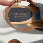 Sophia Milano NWT  Perforated Suede Slingback‎ Heel Sandal Size 7.5 Blue Shoes Photo 5