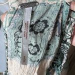 Free People  Dress Size Small Green Cream Halter Neck Printed Boho Chic Photo 5