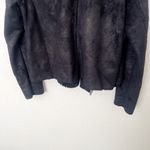 American Eagle [ Outfitters] Black Shearling Faux Suede Moto Jacket Size Medium M Photo 3