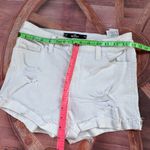 Hollister  Women's Cream Distressed Jean Shorts Photo 2