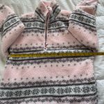 Hippie Rose Women’s  Pink and Gray Faux fur Sherpa quarter zip size small Photo 2