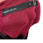 Karen Millen ‎ Dress Bodycon Fit & Flare Sleeveless Tie Dye Red Black Size Small Photo 9