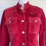 Aria Red leather Jacket Size M Photo 4