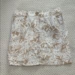 Tommy Bahama  Tropical Tan and White Mini Skirt, linen size 0 Photo 0