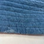 Quilted Patchwork Tote Bag Blue Floral Corduroy Shoulder Bag Cottage Boho Photo 5