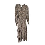 BODEN Women's Rope Petal Bloom Tiered Multi Ruffle Maxi Dress Floral Size 8 Brown Photo 1