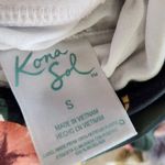 Kona Sol  Black Pink Floral One Piece Swimsuit Chest Ruffle Padded Size Small Photo 10