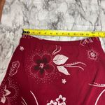 Petite Sophisticate  vintage 90s retro floral print red shite slip skirt size P Photo 2