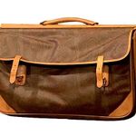 ETRO Milano Red Paisley Coated Canvas Vachetta Double Sides Travel Bag 55cm Photo 14