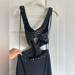 Mac Duggal  68166 Black Floral Sequined Crisscross Bodice Gown‎ Size 2 NWT Photo 7