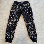 Johnny Was JW Los Angeles Devi Seam Paisley Embroidery Jogger Pants Black XS Photo 5