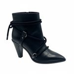 IRO  Wikson Leather Black Pointed Toe Boots Ankle Size 41 US 10 Photo 0