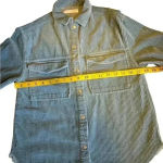 ZARA  Womens Blue shacket shirt jacket Light blue corduroy raw hem Size 11/12 Photo 8