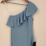 Lulus  Last‎ Forever Powder Blue One-Shoulder Ruffle Maxi Dress Size S Photo 4