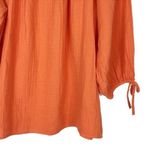 LC Lauren Conrad NWT LC square neck cotton gauzy lace trim 3/4 sleeve top blouse size medium NEW Photo 4