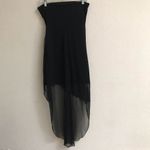 Teaze Me Y2K retro black strapless pull on high/low party prom mini dress 6* Photo 5