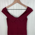 Lulus NEW Song of Love Wine Red Off-the-Shoulder Maxi Dress Gown Slit Size Small Photo 11