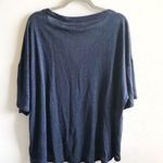 H by Halston Linen Cardigan Navy Blue Buttons Short Sleeve V Neck Sz L BNWT Photo 10