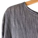 Halston Heritage Pewter Metallic Knit Boat Neck Sweater Size Large Silver Photo 2
