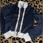 ZARA Navy & White Track Jacket Sz. S Photo 2
