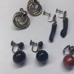 Lot Of 5 Costume Earrings Vintage Clip On Screw On Dangle Drop Some Beaded Photo 8