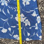 Vintage Studio 14 Blue Cream Floral Print Linen Blend Sleeveless Tank Maxi Dress Photo 8