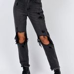 Princess Polly Erissa Ripped Jeans Washed Black Photo 0