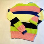 Abound Around XS‎ Striped Knit Pullover Sweater Crew Neck Colorful Cotton Blend Photo 7