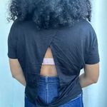 Black Fight Like A Girl Open Back Shirt Photo 3