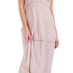 SEASPICE resort Daphne Halter maxi dress NWT‎ XL 100% Peruvian cotton Tan Photo 0