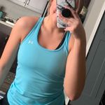 Under Armour Light Blue Racerback Tank Top Photo 0