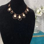 🆕 Metal Brand Gold Necklace with Teardrop Charms Photo 1