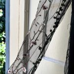 Whimsigoth Black Floral Embroidered Dress Size M Sheer Sleeves Dark Romantic Photo 2